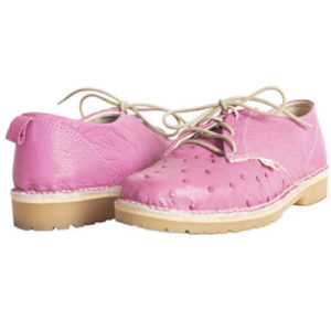 Ostrich Leather Shoes-Cyclamen